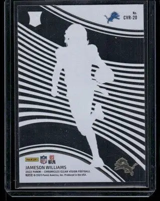 2023 Panini Chronicles Clear Vision Football Jameson Williams #CVR-20 RC - Football Card Single