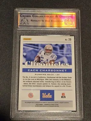2023 Panini Chronicles Draft Picks #20 Zach Charbonnet Other 9.5 - Football Card Single
