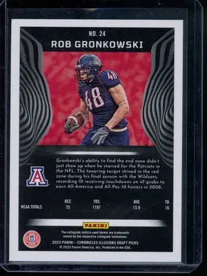 2023 Panini Chronicles Illusions Rob Gronkowski #24 Pink Football - Football Card Single