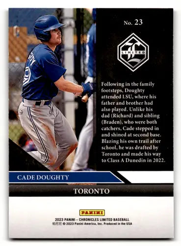 2023 Panini Chronicles Limited #23 Cade Doughty NM Near Mint Blue Jays ID:64052 - Baseball Card Single