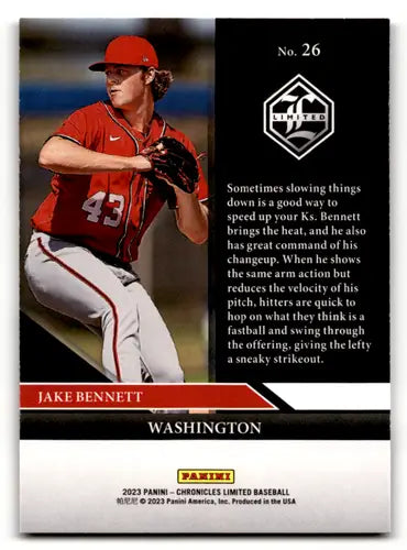 2023 Panini Chronicles Limited #26 Jake Bennett NM Near Mint Nationals ID:64053 - Baseball Card Single