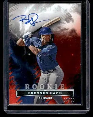 2023 Panini Chronicles #OPS-BD Brennen Davis Origins Rookie Signatures Red #/99 - Baseball Card Single