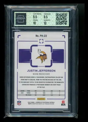 2023 Panini Chronicles Photogenic Justin Jefferson #PH-22 Football Arena Club 10 - Football Card Single
