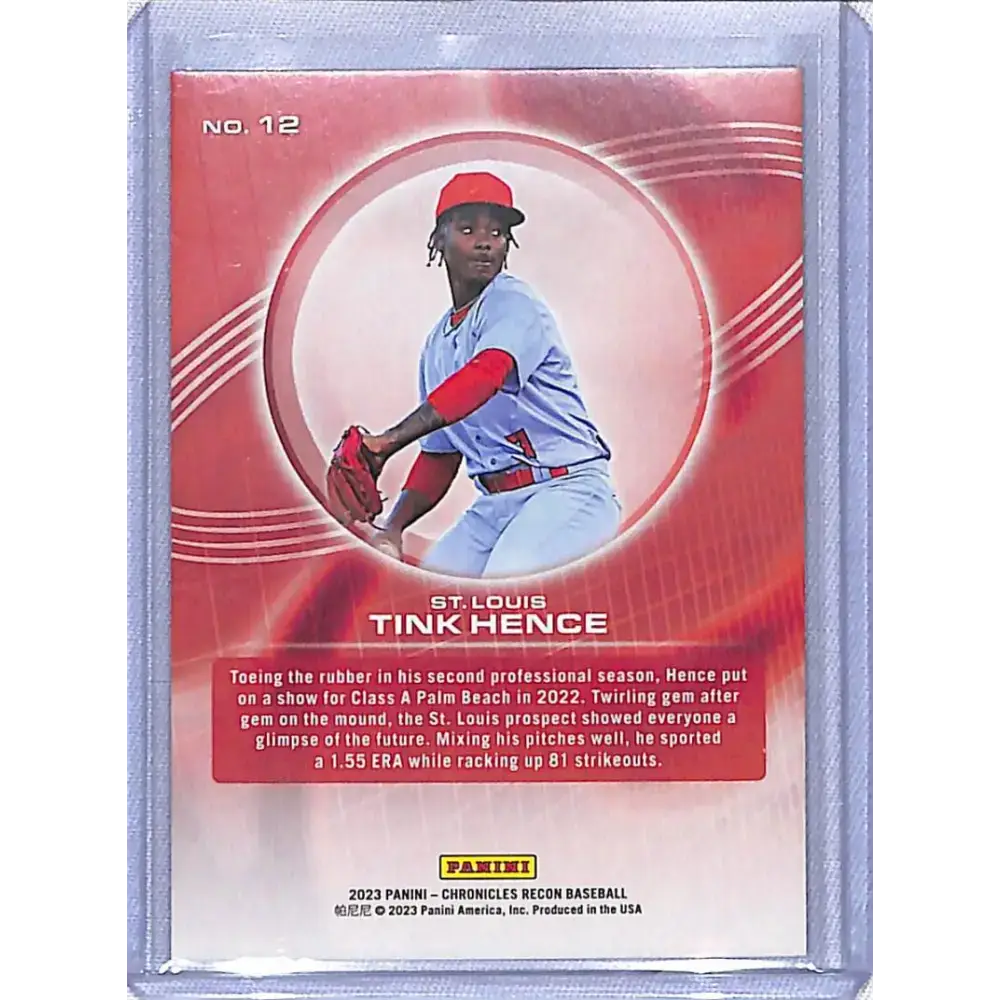 2023 Panini Chronicles Recon #12 Tink Hence NM-MT St. Louis Cardinals - Baseball Card Single