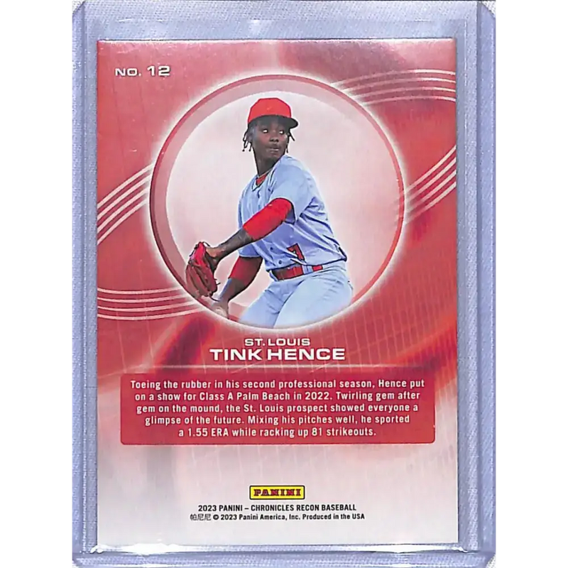 2023 Panini Chronicles Recon #12 Tink Hence NM-MT St. Louis Cardinals - Baseball Card Single