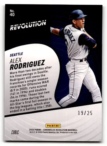 2023 Panini Chronicles Revolution Cubic #40 Alex Rodriguez NM-MT 19/25 ID:64017 - Baseball Card Single