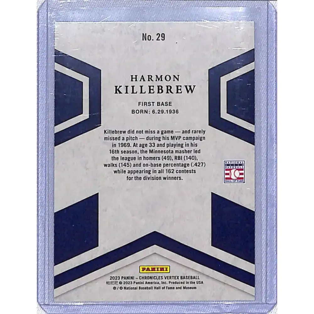 2023 Panini Chronicles Vertex #29 Harmon Killebrew NM-MT Minnesota Twins - Baseball Card Single
