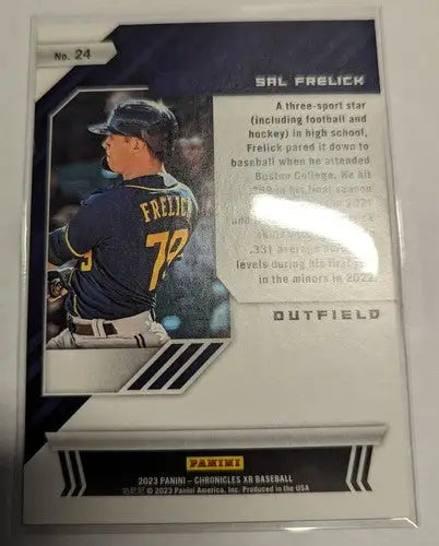 2023 Panini Chronicles XR #24 Sal Frelick NM Near Mint Brewers ID:64062 - Baseball Card Single