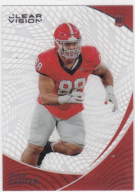 2023 Panini Clear Vision #13 Jalen Carter Georgia Bulldogs - Football Card Single