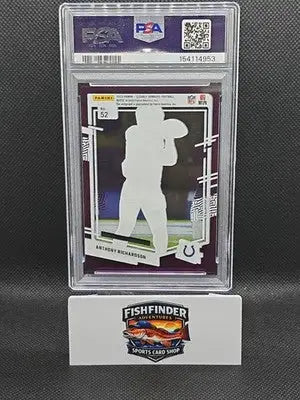2023 PANINI CLEARLY DONRUSS AUTO-PURPLE #52 ANTHONY RICHARDSON /175 PSA 10 - Football Card Single