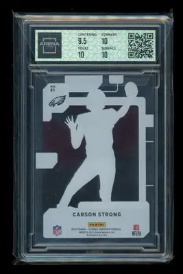 2023 Panini Clearly Donruss Rated Rookie Carson Strong #61 Arena Club 10 - Football Card Single
