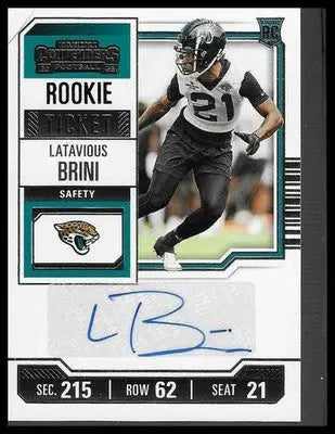 2023 Panini Contender Rookie Ticket - Autograph #249 Latavious Brini Mint