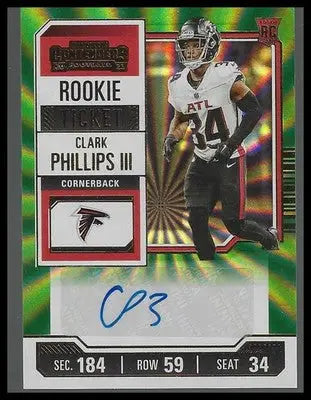2023 Panini Contenders #225 Clark Phillips III Rookie
