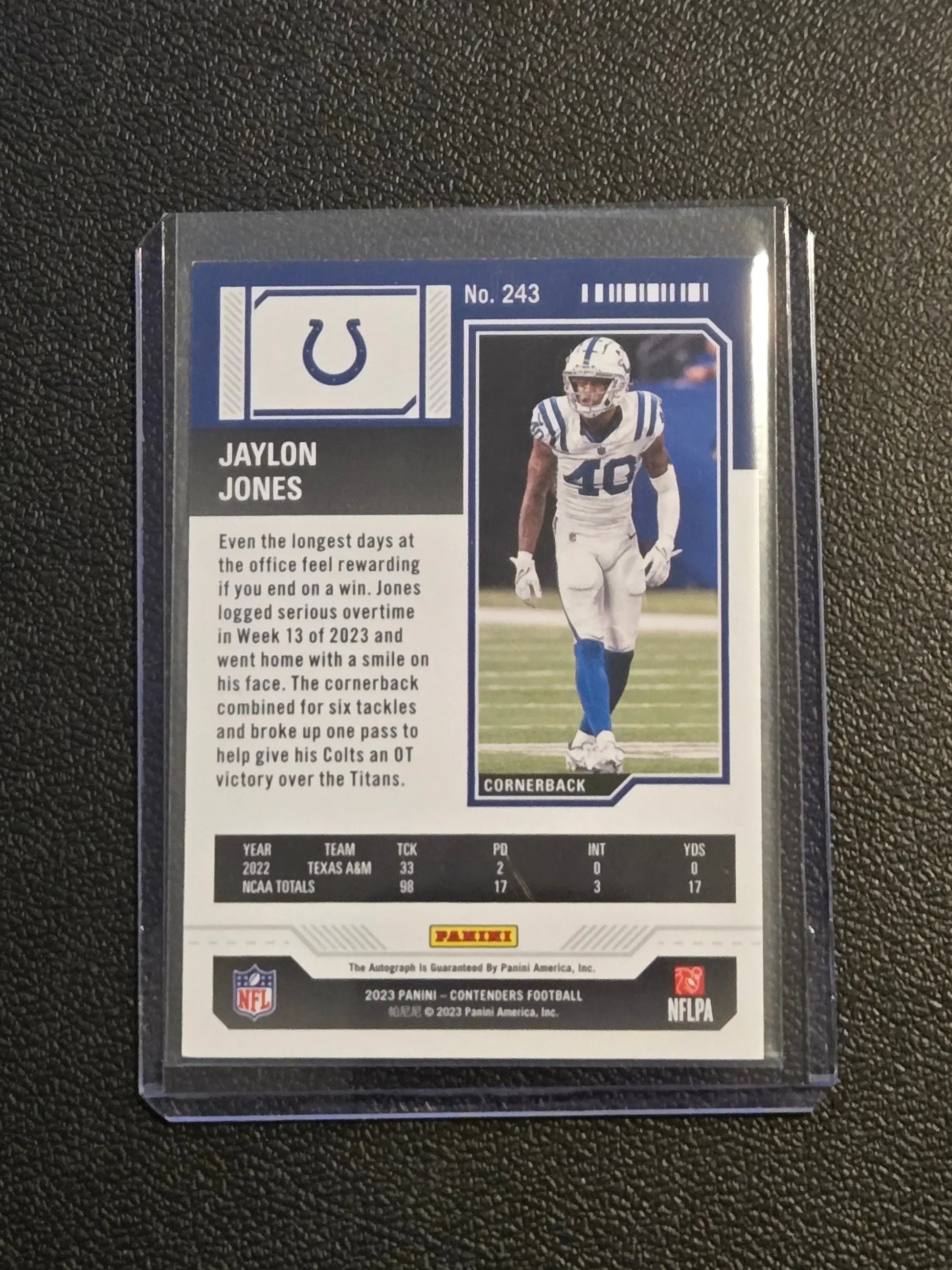2023 Panini Contenders #243 Jaylon Jones - Football Card Single