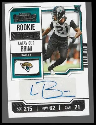 2023 Panini Contenders #249 Latavious Brini Rookie Autograph - Football Card Single