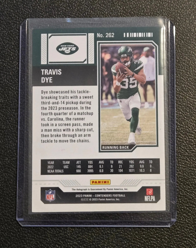 2023 Panini Contenders #262 Travis Dye - Football Card Single
