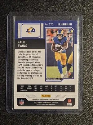 2023 Panini Contenders #270 Zach Evans - Football Card Single