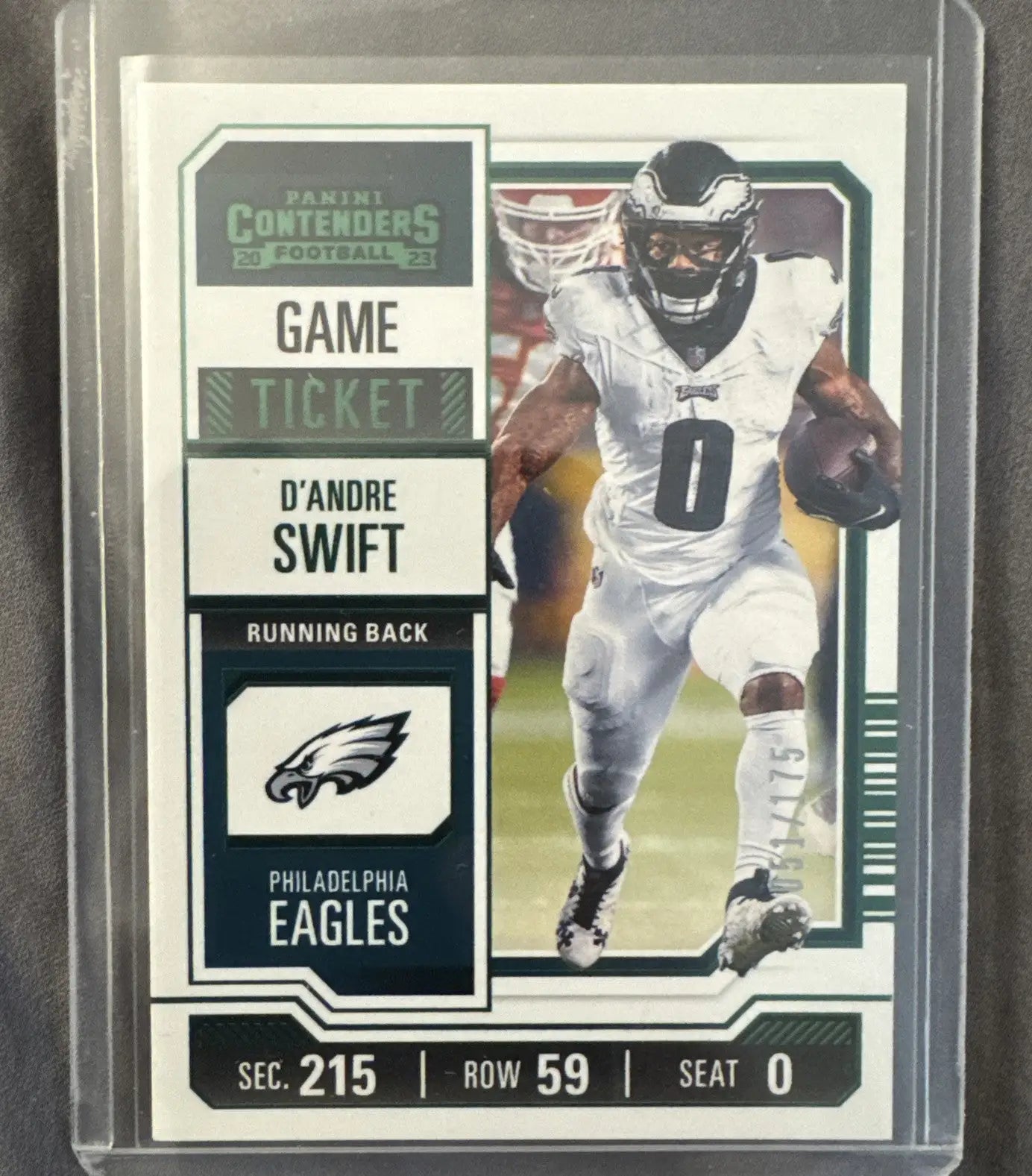 2023 Panini Contenders #78 D’Andre Swift Game Ticket Green /175 - Football Card Single