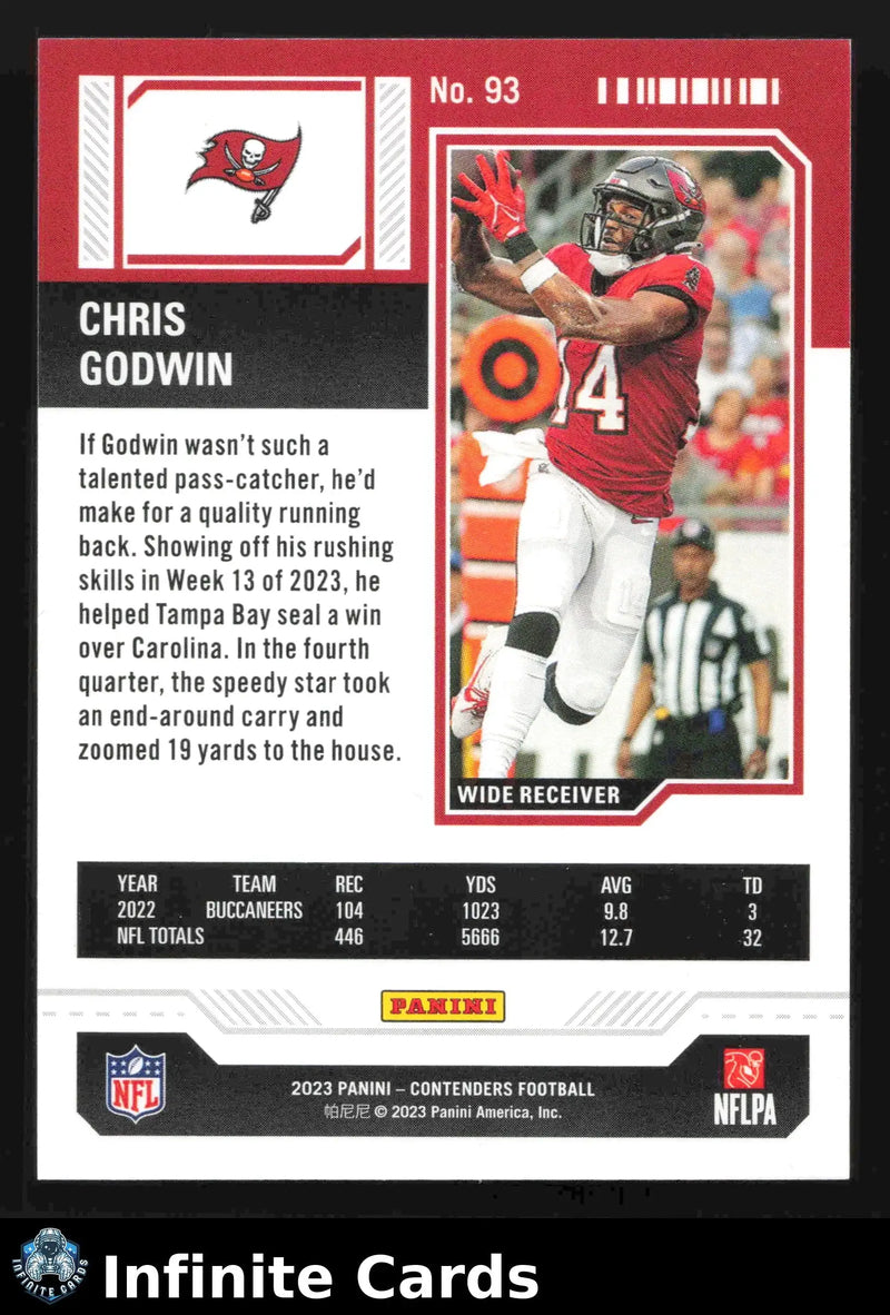 2023 Panini Contenders CHRIS GODWIN #93 Tampa Bay Buccaneers - Football Card Single
