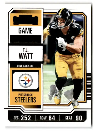 2023 Panini Contenders Game Ticket Bronze #85 T.J. Watt NM-MT Steelers ID:75431 - Football Card Single