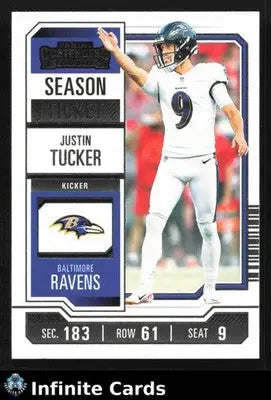 2023 Panini Contenders JUSTIN TUCKER #7 [Base] Baltimore Ravens