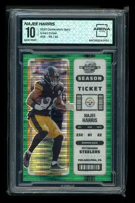 2023 Panini Contenders Optic Green Pulsar Najee Harris #56 06/30 Arena Club 10 - Football Card Single