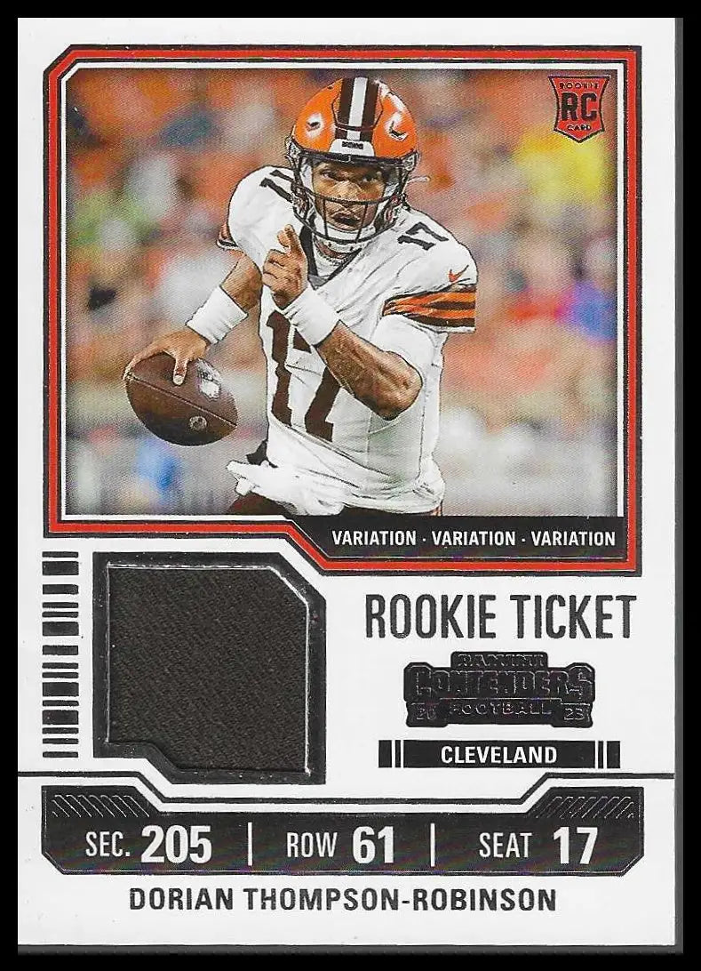 2023 Panini Contenders Rke Ticket Swatches Var #TS10V Dorian Thompson-Robinson