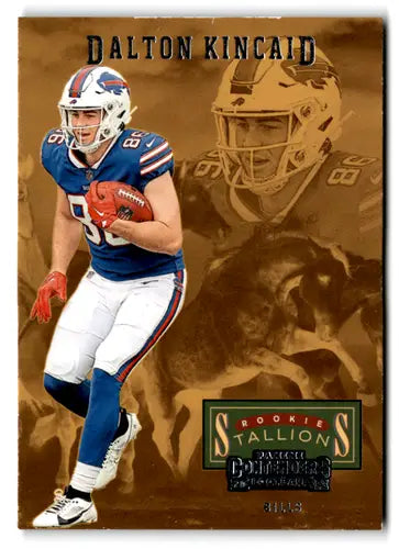 2023 Panini Contenders Rookie Stallions Dalton Kincaid football card with original gloss