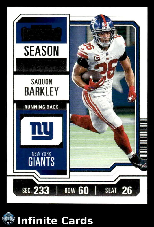 2023 Panini Contenders SAQUON BARKLEY #77 New York Giants - Football Card Single