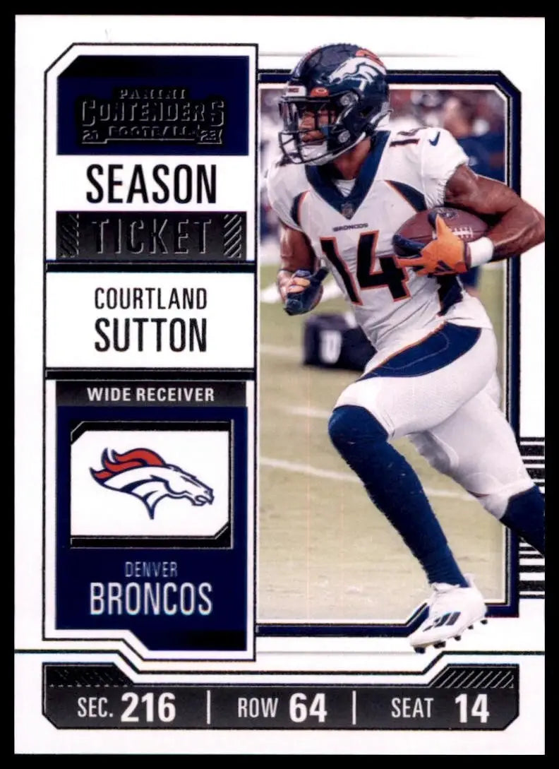 2023 Panini Contenders - Season Ticket Courtland Sutton #30 Retail - Football Card Single