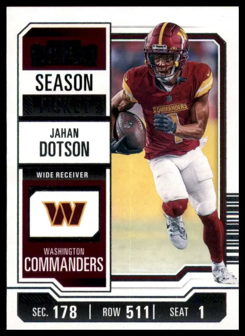 2023 Panini Contenders - Season Ticket Jahan Dotson #99 Retail - Football Card Single