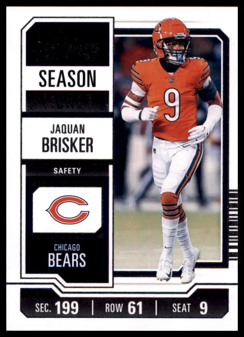2023 Panini Contenders Season Ticket Jaquan Brisker #19 Chicago Bears Football