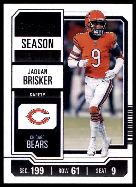 2023 Panini Contenders Season Ticket Jaquan Brisker #19 Chicago Bears Football