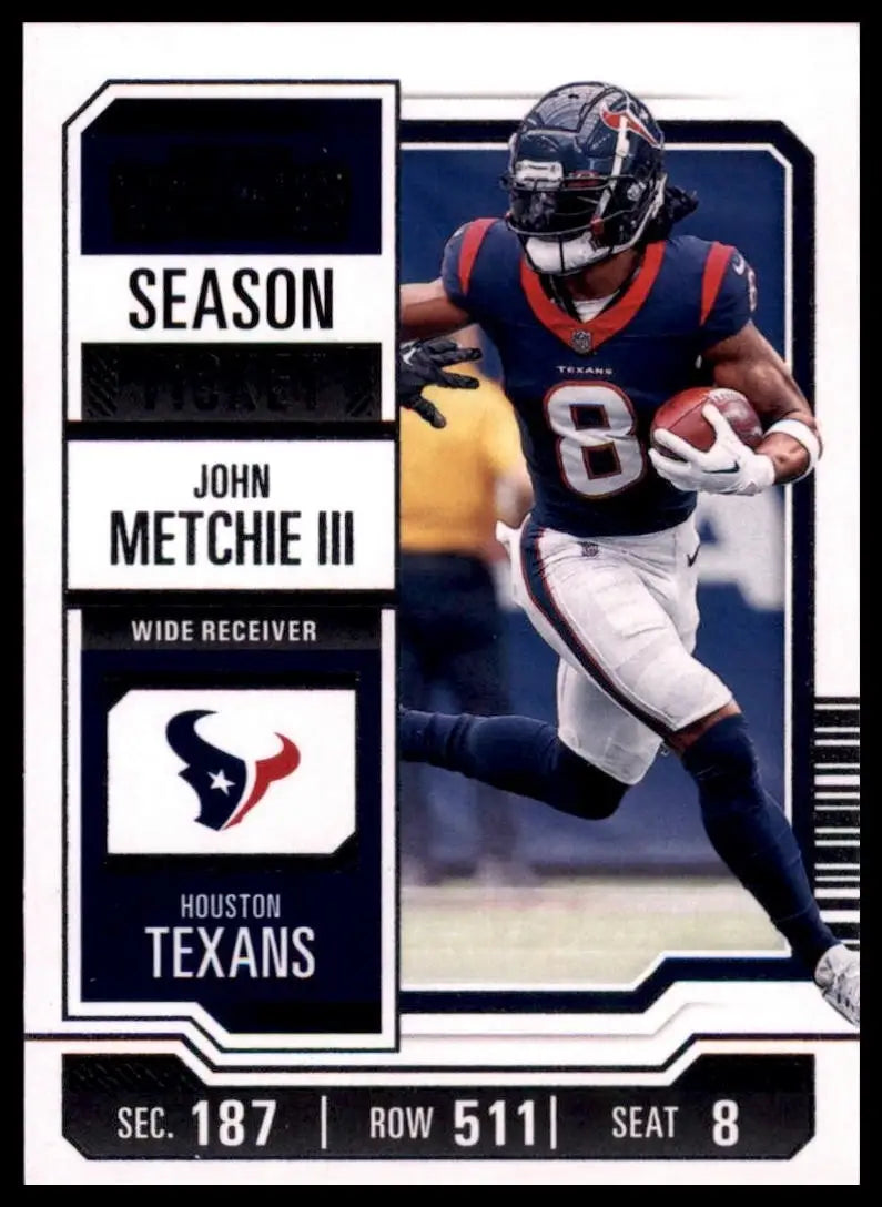 2023 Panini Contenders Season Ticket John Metchie III #42 Houston Texans Card - Football Card Single