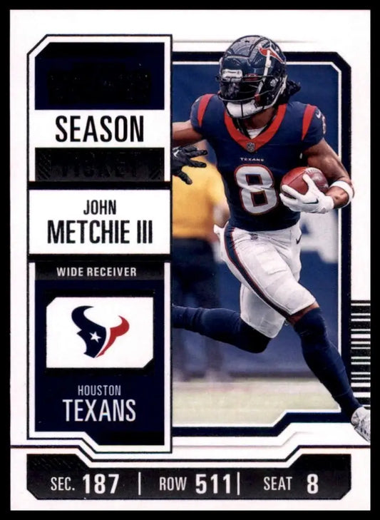 2023 Panini Contenders Season Ticket John Metchie III #42 Houston Texans Card - Football Card Single