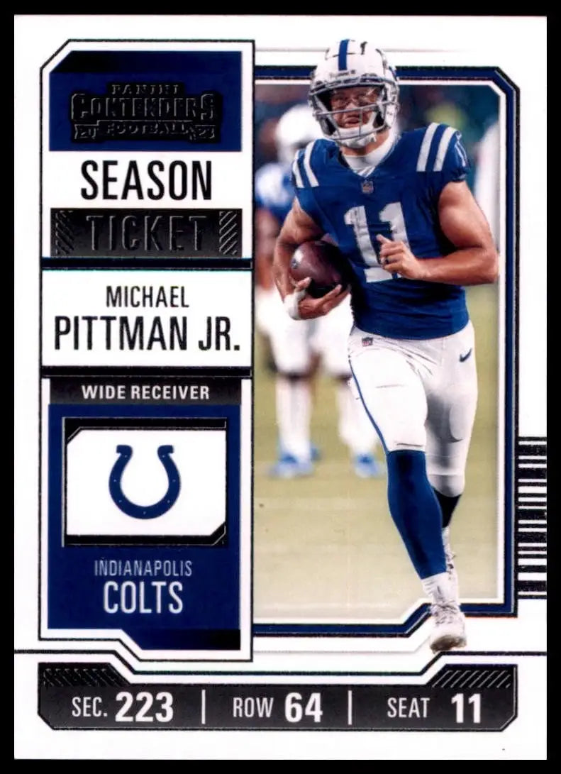 2023 Panini Contenders Season Ticket Michael Pittman Jr #44 Indiapolis Colts NFL - Football Card Single