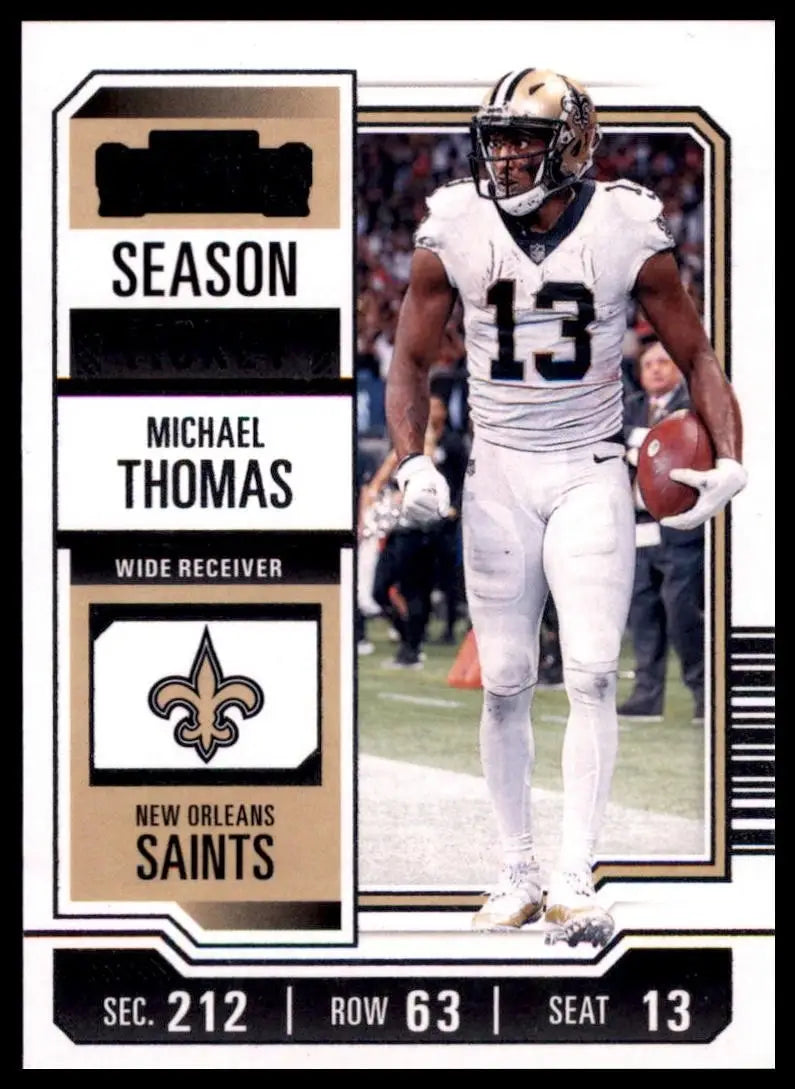 2023 Panini Contenders Season Ticket Michael Thomas #74 New Orelans Saints Card - Football Card Single