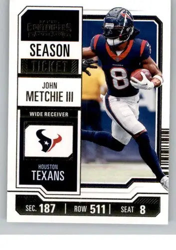 John Metchie III football card from 2023 Panini Contenders Season Ticket retail product