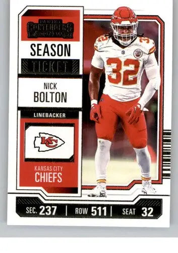 2023 Panini Contenders Season Ticket Nick Bolton football card NM-MT