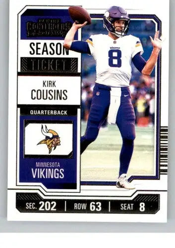 Kirk Cousins football card from 2023 Panini Contenders Season Ticket Retail set
