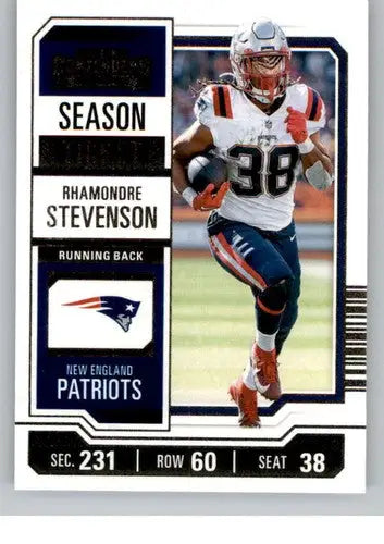 2023 Panini Contenders Season Ticket Retail #71 Rhamondre Stevenson NM- ID:75441 - Football Card Single