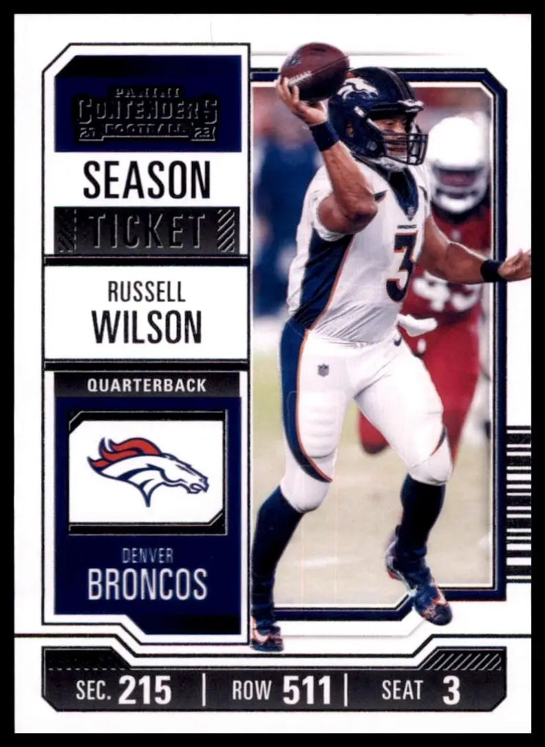 2023 Panini Contenders - Season Ticket Russell Wilson #32 Retail - Football Card Single