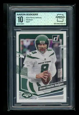 2023 Panini Donruss Aaron Rodgers #227 Variation Football Arena Club 10 - Football Card Single