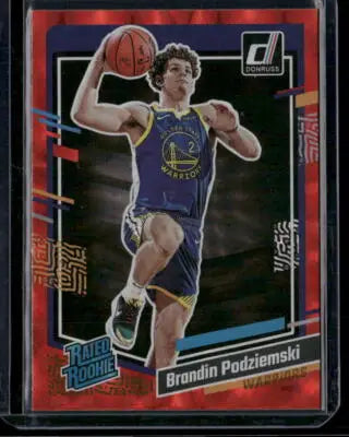 2023 Panini Donruss Basketball Brandin Podziemski #249 Rated Rookie Red Prizm - Basketball Card Single