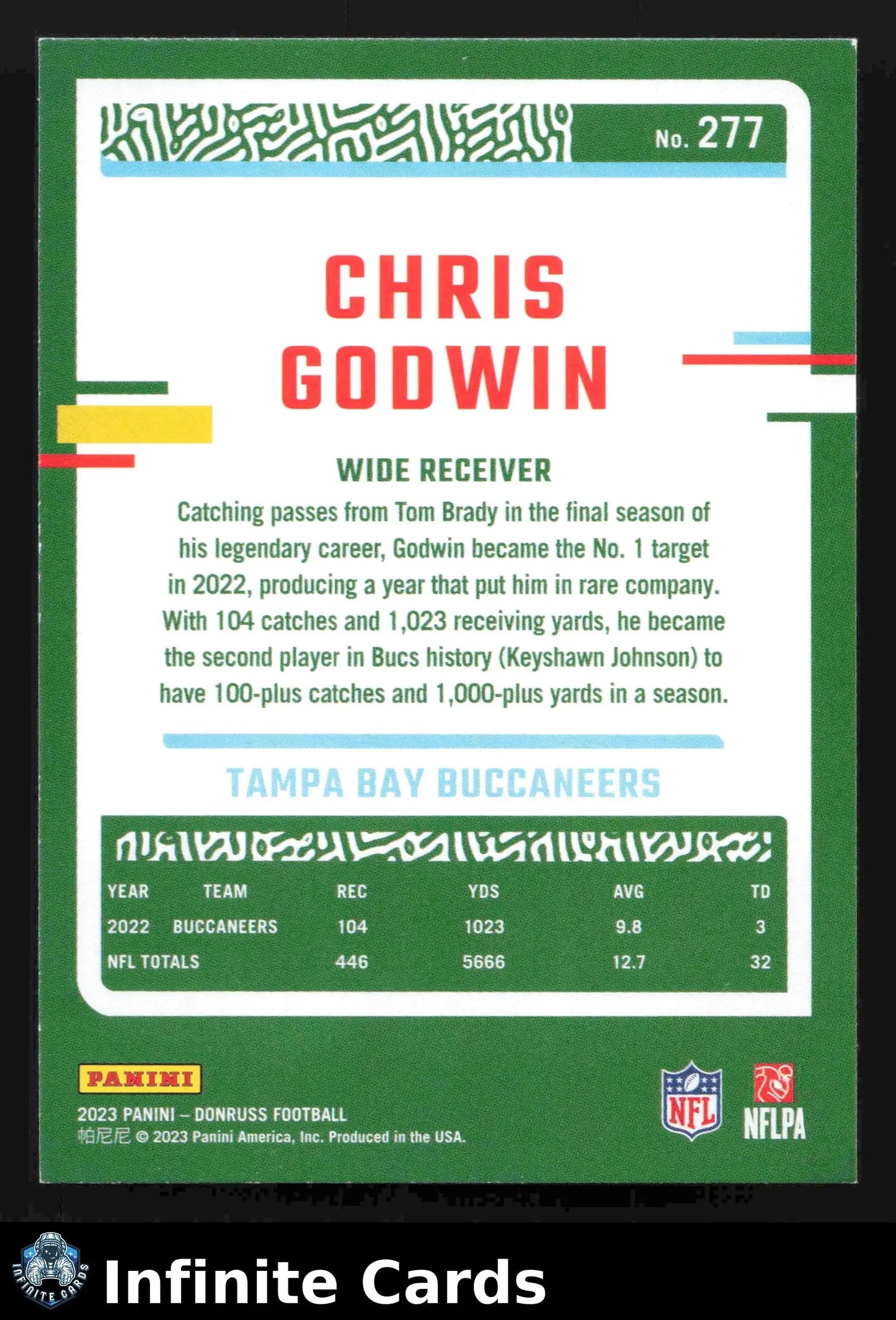2023 Panini Donruss CHRIS GODWIN #277 Tampa Bay Buccaneers - Football Card Single