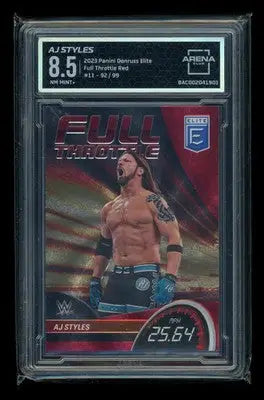 2023 Panini Donruss Elite Full Throttle Red AJ Styles #11 92/99 Arena Club 8.5 - Wrestling Card Single