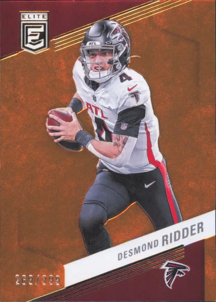 2023 Panini Donruss Elite Orange #32 Desmond Ridder /399 Atlanta Falcons Card