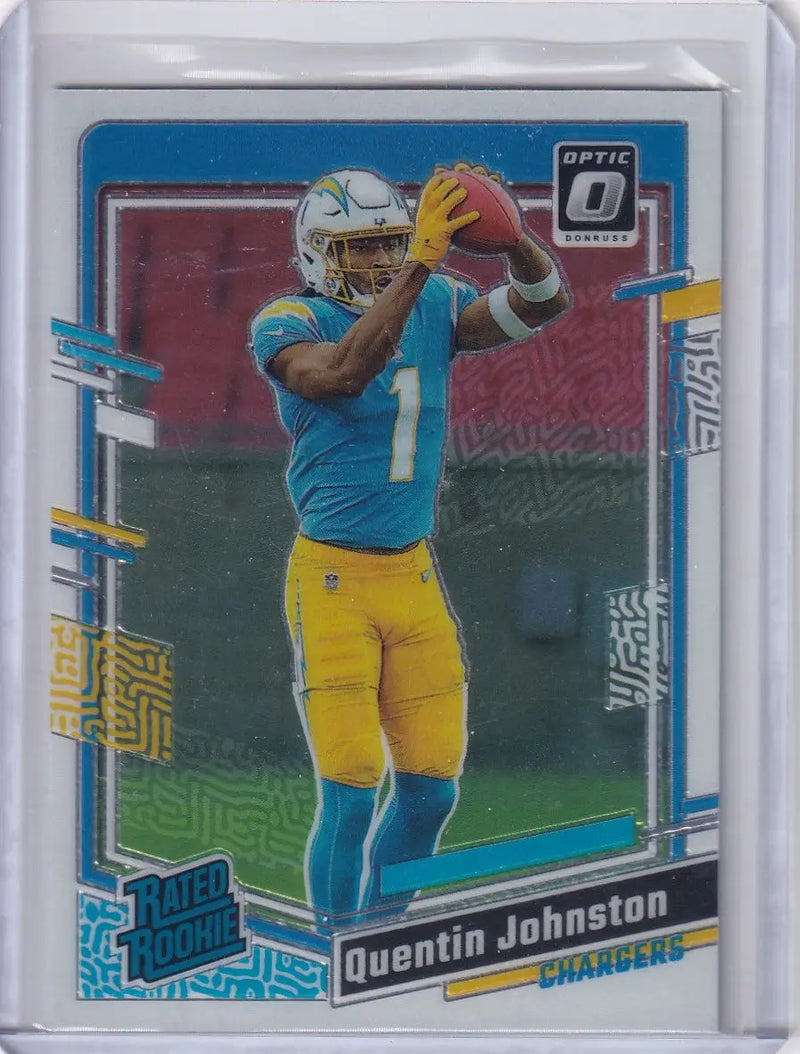 2023 Panini Donruss Optic #265 Quentin Johnston - Los Angeles Chargers - Football Card Single