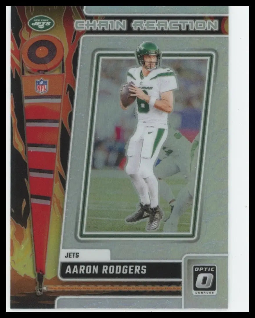 2023 Panini Donruss Optic Chain Reaction Holo Aaron Rodgers #CR-AR New York Jets - Football Card Single