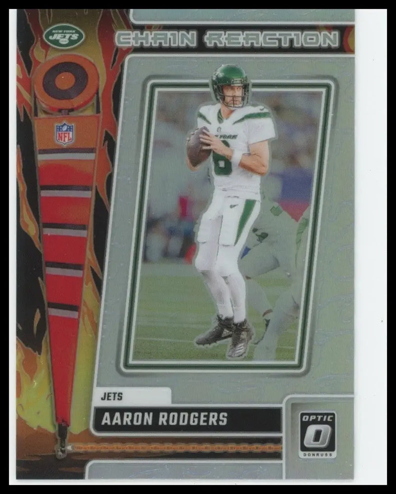 2023 Panini Donruss Optic Chain Reaction Holo Aaron Rodgers #CR-AR New York Jets - Football Card Single